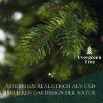 Kunstkerstboom, 210 cm, natuurgetrouwe 100% spuitgietkerstboom met houten standaard, made in EU, kunstkerstboom