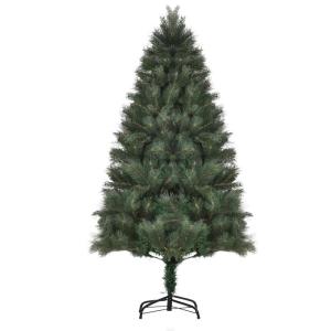 Künstlicher Weihnachtsbaum, 180 cm Christbaum mit 375 Spitzen, Metallständer, realistisches Aussehen, für Weihnachtsfest, Indoor, Grün