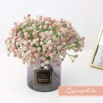 9 stuks kunstmatige babyadem gypsophila bloemen boeketten realistische nepbloemboeketten voor bruiloft huisdecoratie bloemstukken, ongeveer 400 bloemen (roze)
