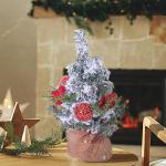 Small Christmas Tree for Home | Table Centerpiece Christmas Tree | Holiday Home Accents, Charming Tabletop Christmas Tree, Burlap Base Tree, Seasonal Table Centerpieces