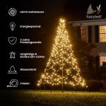 Led-kerstboom voor buiten, 3 meter, 480 leds, inclusief mast, warm wit