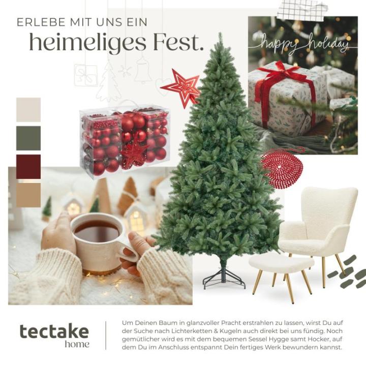 Kunstkerstboom, natuurgetrouwe spuitgiet- en pvc-naalden, flexibele kunstdennentakken, kunstkerstboom met metalen standaard, kerstdecoratie, 230 cm