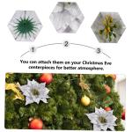 14 STK künstliche Blumen weihnachtsglitzerblumen dekorativ silberner Weihnachtsschmuck Rot Hochzeitsdekoration künstliche blüten Weihnachtsdekorationen dekorative Kunstblumen Sp