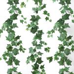3 STKS Nep Klimop Slinger Kunstmatige Gebladerte Planten 15 cm Geurloze Zijde Klimop Garland Wijnstokken Nep Hangende Planten Groen Decor voor Binnen Buiten Bruiloft Boog Muur Deco