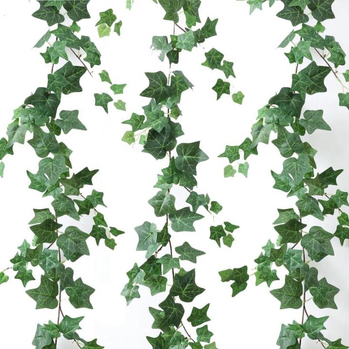 3 STKS Nep Klimop Slinger Kunstmatige Gebladerte Planten 15 cm Geurloze Zijde Klimop Garland Wijnstokken Nep Hangende Planten Groen Decor voor Binnen Buiten Bruiloft Boog Muur Deco