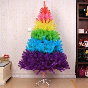 Leichter Tisch-Weihnachtsbaum mit Ständer for kleine Weihnachtsdekoration, PVC-Tannenbaum, Kleiner Weihnachtsbaum, mehrfarbiger künstlicher Weihnachtsbaum(Rainbow,90cm/3ft)