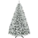 Kunstkerstboom met sneeuw, ca. 880 takken, dennenboom met klapsysteemframe en opvouwbare metalen standaard, snelle montage voor thuis, kantoor, winkels, 182 x 95 cm diameter