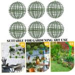 12 STK Blumenarrangement Topiary-käfigrahmen Drahtkugel Rahmen Aus Buchsbaum-formschnitt Stubenwagen Halter Für Blumengraskugeln Topiary-Kugel Faux Anlage Ball Green Plastik