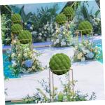 12 STK Blumenarrangement Hochzeitsdeko hochzeits Dekoration grünes Rahmengestell Regal für Graskugeln Pflanzen kunstpflanze Blumenregalhalterkäfig Grasballenregal Plastik Green