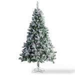Claus Premium kunstkerstboom, 210 cm, hoogwaardige kunstkerstboom met metalen standaard, natuurgetrouwe sneeuwlook