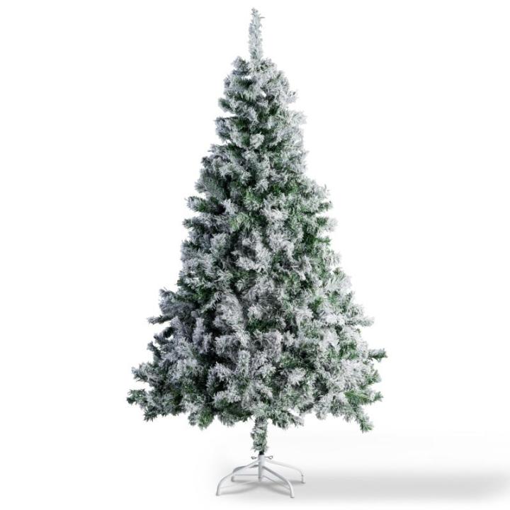 Claus Premium kunstkerstboom, 120 cm, hoogwaardige kunstkerstboom met metalen standaard, natuurgetrouwe sneeuwlook