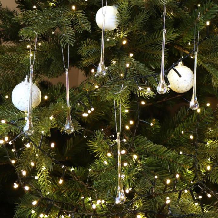 12x Kerstboom ijspegels - Kerstboomversieringen voor in de kerstboom - Kerstboomversieringen - Kerstversieringen (12x ijspegels)