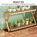 Blumenständer Mit 2 Ebenen, Blumentopfständer, Pflanzenleiter Für Draußen, Mehrstufiger Pflanzenständer Für Zuhause, Terrasse, Rasen, Garten, Balkon (D,47x25x50cm)