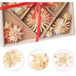 40 stuks strosterren hangers, grote strosterren, kerstboomversiering, stroornamenten, kerstboom, top, ster, vakantie, hanger voor Kerstmis, thuis, feestdecoratie