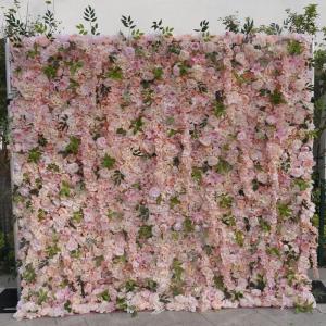 Rosa Rose Kunstblumenwand Hintergrundwand, Hochzeitsdekoration Hintergrundwand, Seidenblumenstoff Hintergrund Für Fotohintergrund Home Party Hochzeitshintergrund(1 * 2m/3.2 * 6.5f