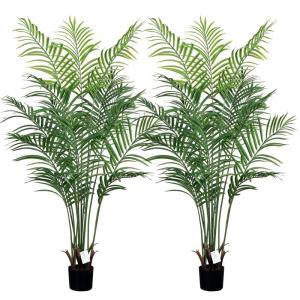 150cm künstliche Dypsis Lutescens Palme, Pflanzen nur für den Innenbereich mit 13 abnehmbaren Stämmen, deko für Büro, Laden, Wohnung und Party