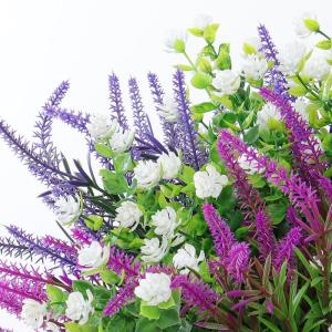 12 bundels kunstbloemen, balkon, weerbestendig, kunstbloemen, outdoor, uv-bestendig, , plastic boeket, voor balkonbakken, tuin, raam, decoratie, gemengd