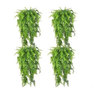 4 stuks kunstplanten, realistische klimop, 90 cm lengte, hangende kunstplanten, planten, plastic planten voor binnen en buiten, kunstplant voor decoratie thuis, keuken, tuin, kanto