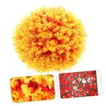 2 stuks eucalyptus grasbal groen klein gras vormsnijballen voor decoratie buiten gras buiten faux-mum bal plafond grasbal oranje plastic