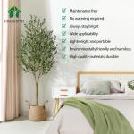 Kunstmatige olijfboomplanten, 180 cm, nep tropische plastic plant, perfecte grote planten in pot, voor binnen en buiten, huis, kantoor, tuin, moderne decoratie, housewarming cadeau