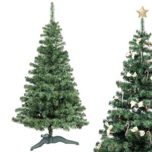 Realistische Kunstmatige Kerstboom Fir Xmas Tree | Afmetingen: 180 cm | Opvouwbare Vakantie Decor | Diepgroene Dichte Takken Stabiele Stand | Binnen & Buiten