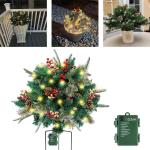 Weihnachtsbaum Künstlich, Pflanzgefäß-Sträucher, vorbeleuchtete Pflanzgefäß-Sträucher for Weihnachten, Weihnachts-Pflanzgefäß-Füller, Weihnachts-Urnen-Füller, Weihnachts