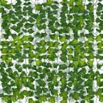 Ivy Kunstslingerset, 2,1 m klimopanken, 42 stuks decoratieve groene voor thuis, tuin en evenementdecoratie, duurzame en natuurlijke nepklimopplanten