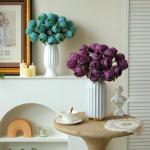10 stuks kunstmatige rozen, blauwe bloemen, 50 cm, enkele roos, lange steel, namaakbloem, zijden bloesem, roos, realistische bloem voor tafel, kantoor, feest, bruiloft, woondecorat