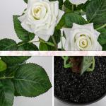 Kunstbloemen, rozenstruik, , kunstrozen in pot, rozenstruik, decoratie, woonkamer, balkon, terras, tuin, bruiloft