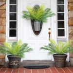 4 stuks kunstpalmbladeren, , kunstmatige tropische struik, groene kunstplant, areca, palmplant, kunstplant voor feest, tuin, binnen, buiten, palmblad, decoratie