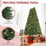 Künstliche Weihnachtskiefer, Schneebedeckter Weihnachtsbaum Mit Metallständer, Künstlicher Weihnachtsbaum for Zuhause, Büro, Außen- Und Innendekoration, Einfache Montage, 2,4 