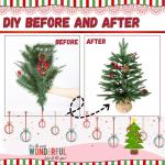 Kleine kerstboom, tafelkerstboom met 57 PE-punten, 8 dennenappels, 8 bessen, wollige, voorversierde kerstboom van 2 voet, geeft de kamer een feestelijke toon, groen
