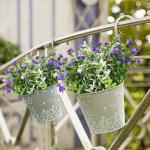 6Pcs Nep Planten Outdoor Plastic UV Bestand Kunstplanten Faux Bloem Planten Bulk Voor Indoor Outdoor Opknoping Planter Tuin Venster Doos Thuis Bruiloft Decor