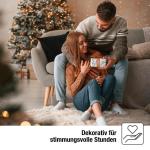 Kerstboom lichtketting voor buiten met stekker en clip, 30 kaarsen lichtketting kerstboom met warm wit licht, verlicht 13,5 m, voedingskabel 1,5 m, schacht wit kabel zwart 