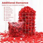 1200 stück Künstliche Rosenblätter, Romantische Rosenblätter Deko, Künstliche Rosenblüten Getrocknet für Hochzeit, Valentinstag, Jahrestag, Tischdekoration, Geburtstag, roma