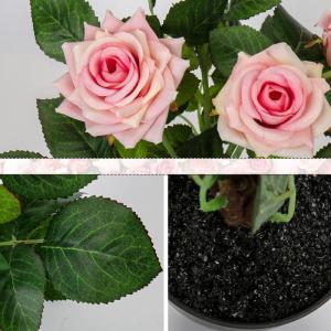 Kunstbloemen, rozenstruik, , kunstrozen in pot, rozenstruik, decoratie, woonkamer, balkon, terras, tuin, bruiloft
