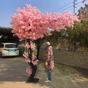 Kunstmatige Kersenbloesem Bomen Kunstmatige Kersenbloesem Bloem Bomen, Roze Zijde Kersenbloesem Bomen voor Bruiloft Thuis Japanse Kawaii Kamer Decor Roze (Size : 2x2m/6.6x6.6ft)