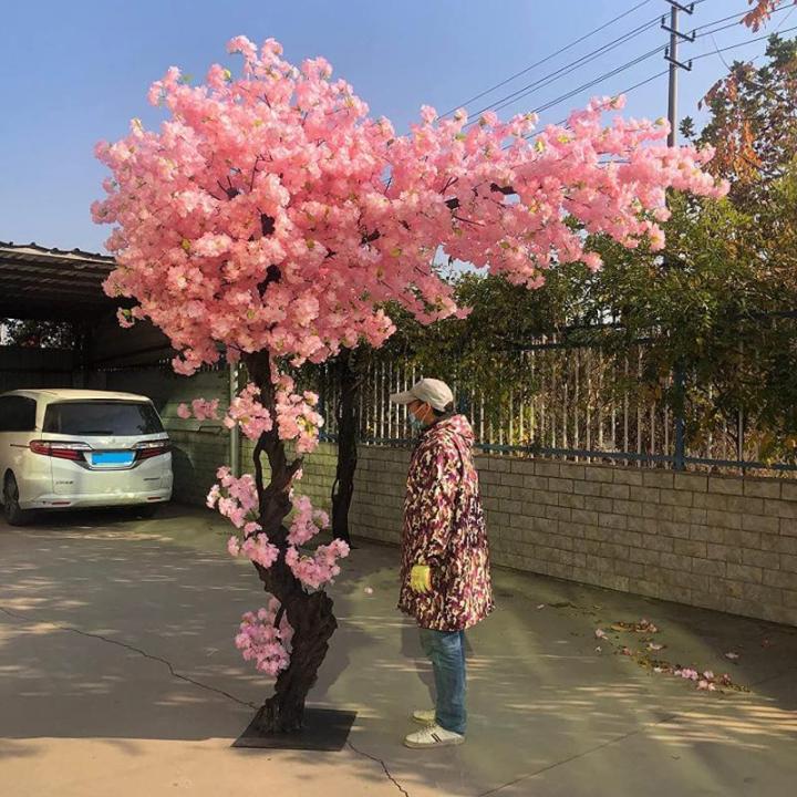Kunstmatige Kersenbloesem Bomen Kunstmatige Kersenbloesem Bloem Bomen, Roze Zijde Kersenbloesem Bomen voor Bruiloft Thuis Japanse Kawaii Kamer Decor Roze (Size : 2x2m/6.6x6.6ft)