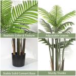 Areca kunstpalm, 120 cm, , 12 takken in pot, tropische Hawaï, groene kunstplant, decoratieve planten voor slaapkamer, kantoor, tuin, bruiloft, feestdecoratie