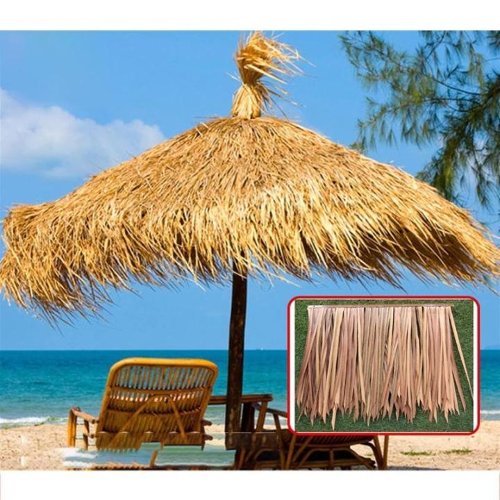 Kunststro, simulatie strodak-tegel kunststof stro-paviljoen resorts namaakgras tegel palmbomen-stro-dak decoratie (kleur: 8 stuks, grootte: 50x50cm)