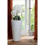 Bloempot, kunstmatige orchidee, vlinder, textiel, zeer groot, 140 cm, XXL, decoratie, ziet eruit als echt elegant, pot wit/witte orchideeën