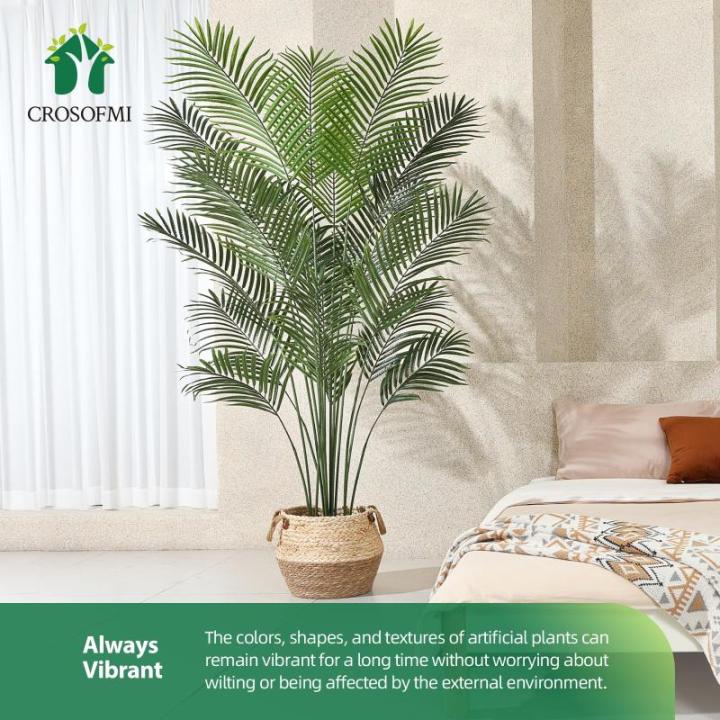 Kunstpalm, 190 cm, grote kunstplant in pot, kunststof palm, ziet eruit als een echte plant, decoratie voor woonkamer, balkon, slaapkamer, kantoor, cadeau voor een housewarming (2 s