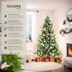 Künstlicher Weihnachtsbaum, naturgetreuer Tannenbaum künstlich mit Spritzguss- und PVC-Nadeln, biegbare Tannenzweige, pflegeleicht, Weihnachtsbaum künstlich als Weihnachtsdeko -