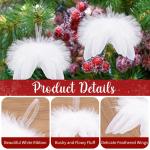 10 stuks kerstengelenvleugels, witte kerstboomversiering, kerstversiering, witte engelenvleugels, kerstversiering voor kerstfeest, decoratie, doe-het-zelf handwerk