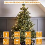 Kerstverlichting met ring, 400 leds, kerstboom lichtketting met 8 strengen, 2 m, kerstverlichting, lichtnet voor 150 cm - 240 cm boom (warm wit)