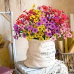 10 Stuks voor Buiten, 5 Kleuren, UV-Bestendige , Weerbestendig, Bloemenarrangement voor Tuin, Balkon, Raam, Huis, Feestdecoratie