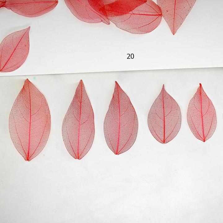 50 stuks kunstbladeren, decoratie, kunstbladeren, slinger, knutselen, droge bladeren, gedroogde bladeren, gebruikt voor doe-het-zelf handwerk, scrapbook, kaarten maken (rood)