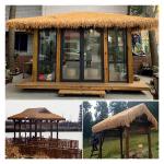 Reisstroh Dach, Künstliche Strohfliesen, Palmgras Rolle, Kunststoff PE Strohdach, Künstliche Strohrolle, Synthetische Palmenstroh Paneele, Für Garten, Terrasse, Bar, Holzhaus, S