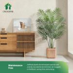 Kunstpalm, 130 cm, grote kunstplant in pot, kunststof palm, ziet eruit als een echte plant, decoratie voor woonkamer, balkon, slaapkamer, kantoor, cadeau voor een housewarming (2 s