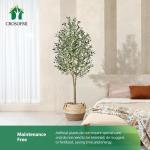 Kunstmatige olijfboomplanten, 180 cm, nep tropische plastic plant, perfecte grote planten in pot, voor binnen en buiten, huis, kantoor, tuin, moderne decoratie, housewarming cadeau